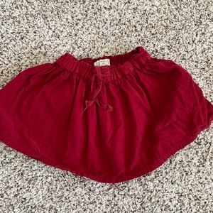 Zara Red Corduroy Skirt. Size 2-3.